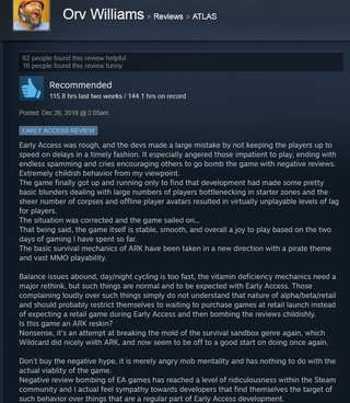 Illustration for article titled Atlas, As Told By Steam Reviews